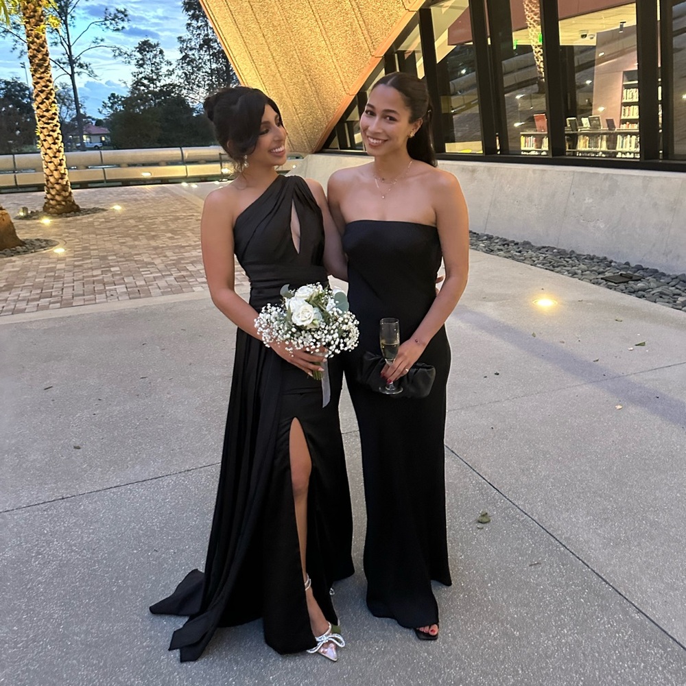 Elegant Black One-Shoulder Evening Dress WORN ONCE